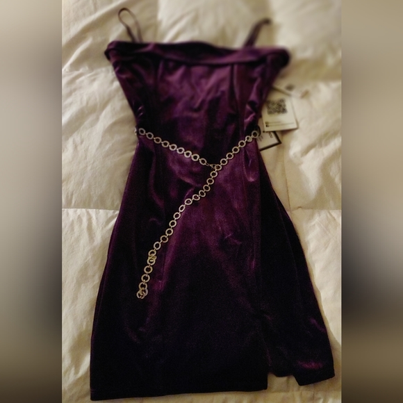 Emerald Sundea Purple Velvet Dress - Picture 4 of 6